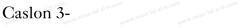 Caslon 3字体转换